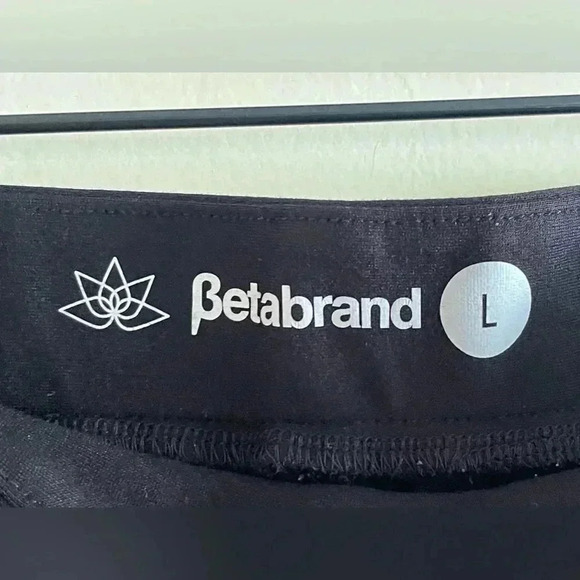 BETABRAND | Faux Belt Loop Black Pants | L | - Picture 5 of 13
